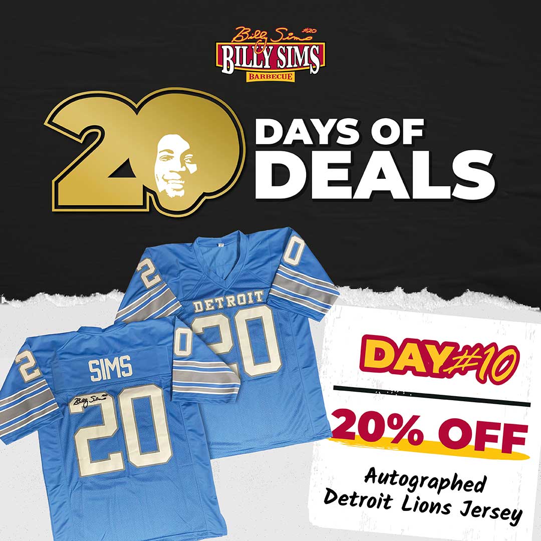 20% OFF Autographed Detroit Lions Jersey