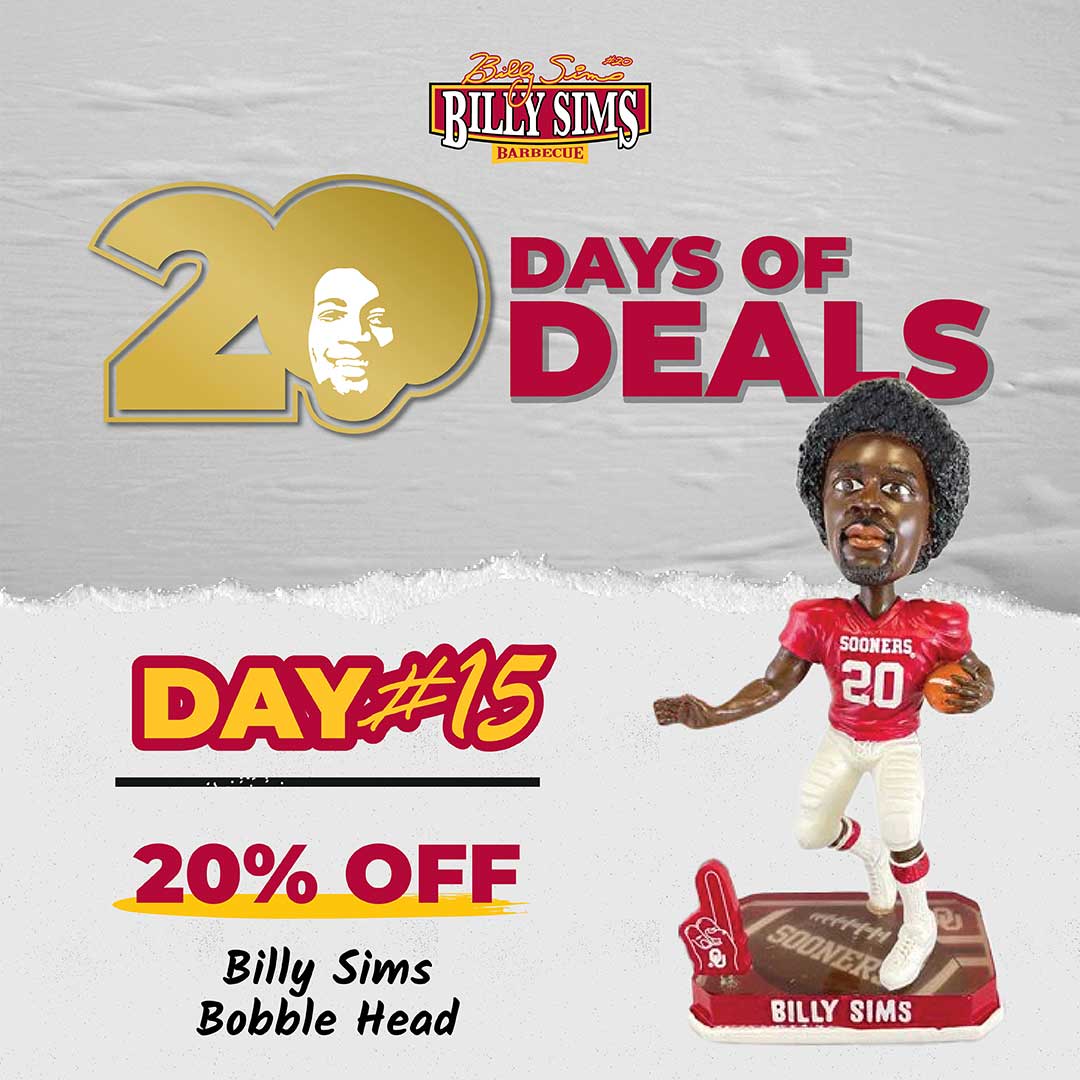 20% OFF Billy Sims Mini Bobble Head