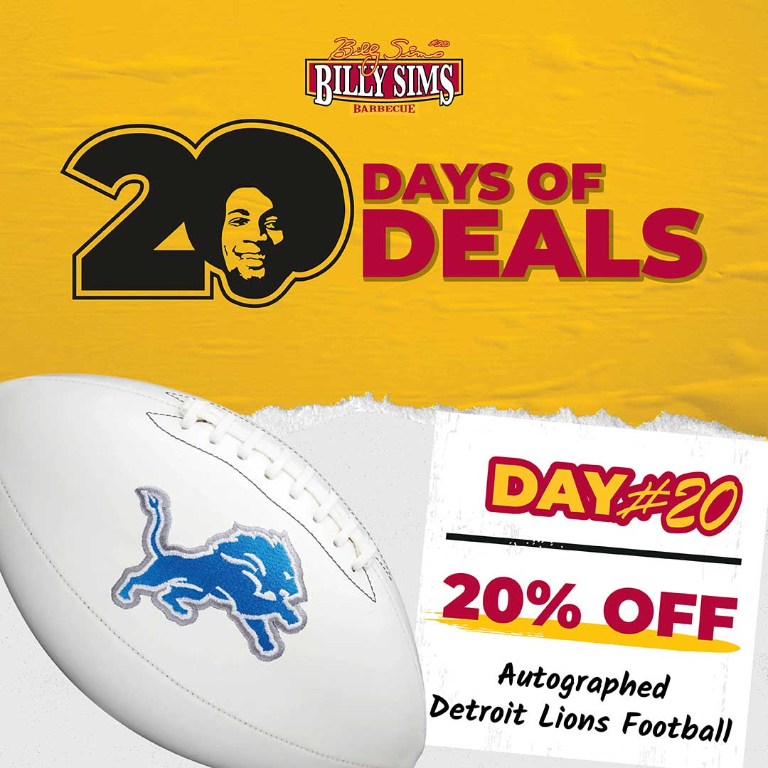 20% OFF Autographed Detroit Lions Football