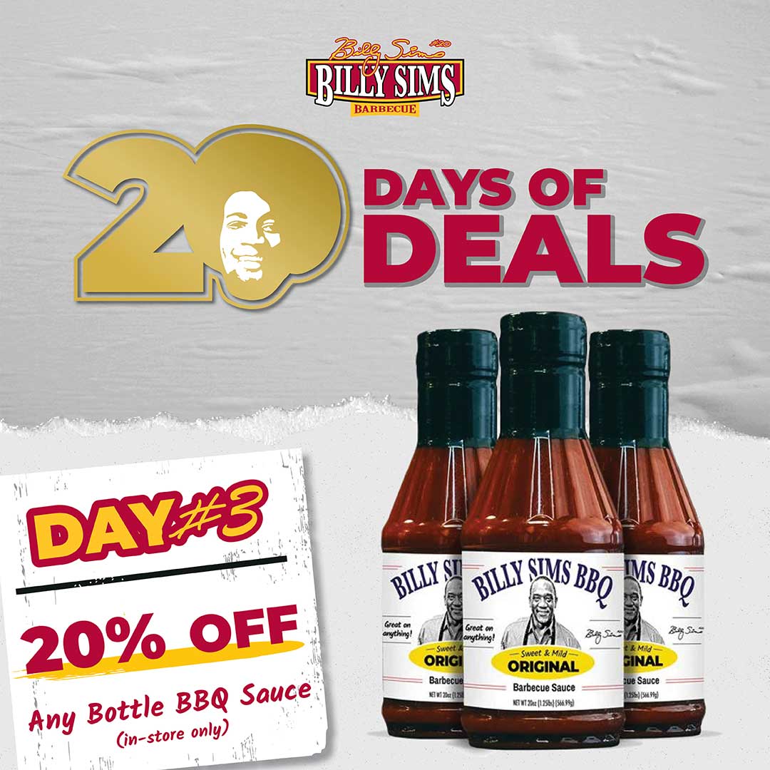 20% Off Any of Bottle BBQ Sauce