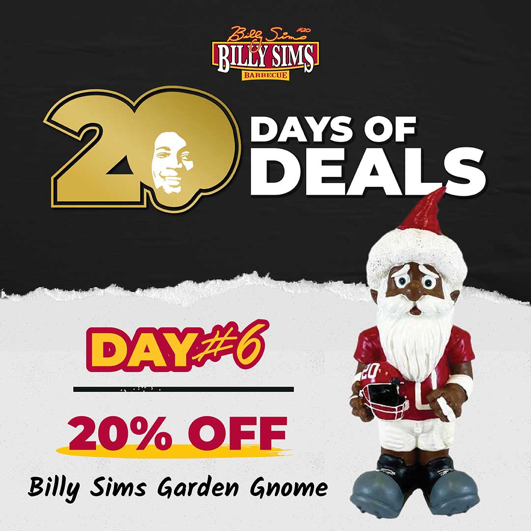 20% OFF Billy Sims Garden Gnome